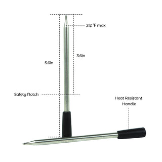 Kachen a Fritten Thermometer - WIFI mat Fritten APP - Repeater suergt fir laang Distanz zum Handy - Uewen, Grill oder Pan.