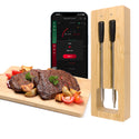 Kachen a Fritten Thermometer - WIFI mat Fritten APP - Repeater suergt fir laang Distanz zum Handy - Uewen, Grill oder Pan.