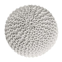 Pouf set of 3 - Diameter 55 cm knitted stool/floor cushion - Coarse knit look