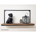 Bicherregal - Wandregal - Bicherregal 75 x 40 x 20 cm Liverpool - Metallrahmen mat schwaarz