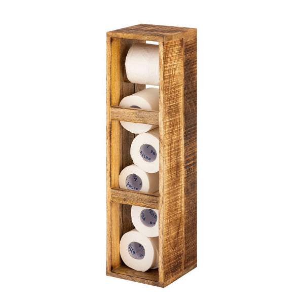 Toilettepabeierhalter Holz 17x17cm Toilettepabeierhalter Toilettepabeierhalter aus Quadrat Mangoholz