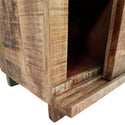 Wäin Rack W 72 H 80 cm Wäin Cabinet doheem Bar Wäin Bar Cabinet Sideboard Kalifornien natierlech Mango Holz