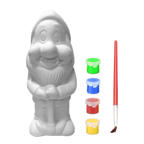 Garden gnome with painting set - Decorate your own garden gnome - Do it together with the grandchildren set