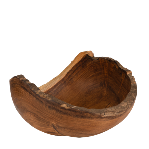 Bowl in Teak wood - approx. 30 cm in diameter and 10 cm high - Salad bowl, fruit bowl, decoration bowl, etc.