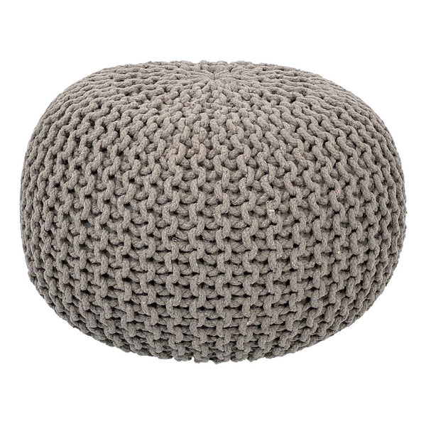 Pouf set of 3 - Diameter 55 cm knitted stool/floor cushion - Coarse knit look