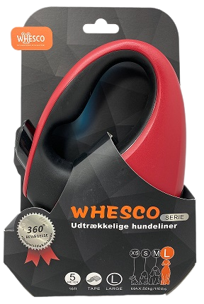 Whesco Flexline 5 Meter laang - Mat reflektéierte Band - 3 Gréissten